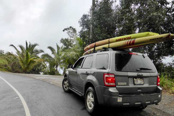 SUP und Surfboards immer mit dabei